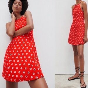Zara Red Floral Mini Dress